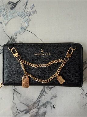 London Fog Leather long wallet .  Gold hardware .  NWOT